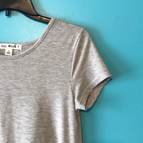 Gray T-Shirt Dress - Picture 1 of 4